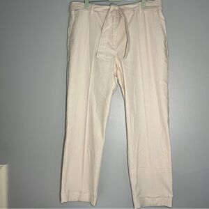 LOFT Cream Straight Leg Jumpsuit with Relaxed Fit